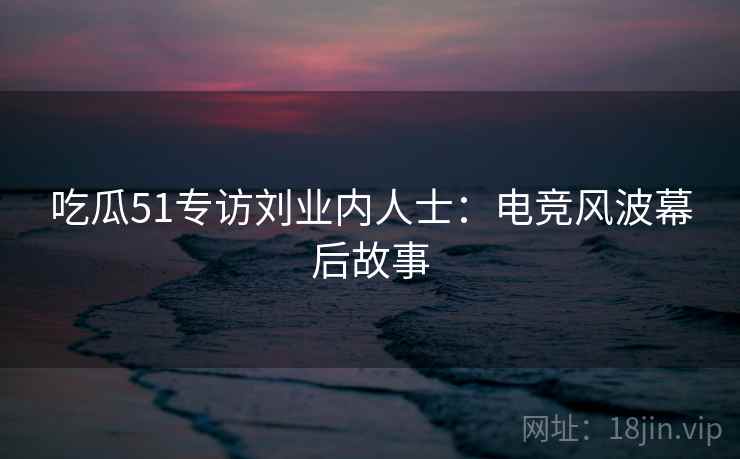 吃瓜51专访刘业内人士：电竞风波幕后故事